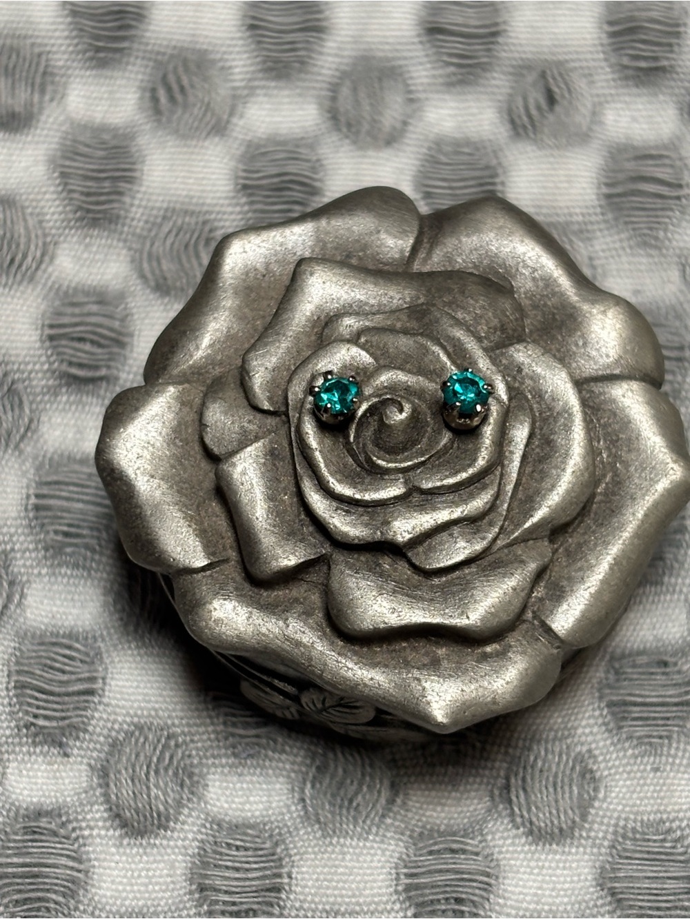 Vintage Ms Dee Pewter Collectable Trinket Box Forever Yours #31 Rare HTF